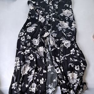 Wild Fable Black and White Floral Maxi Skirt